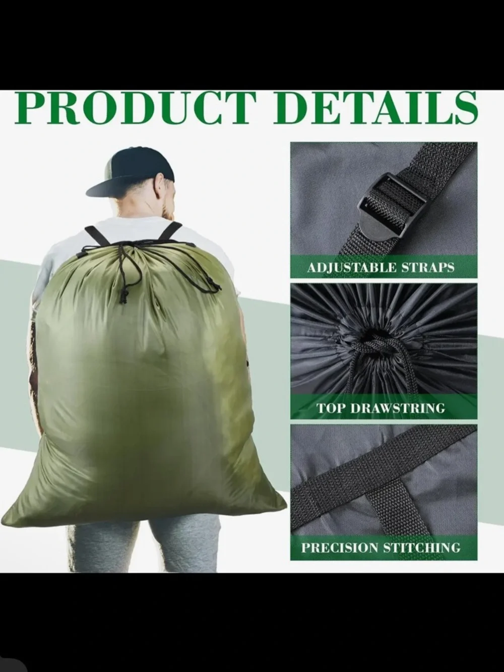 Lightweight Nylon Sack Backpack or Laundry Bag NIP